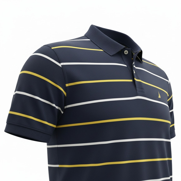 Nautica Men’s XXL Striped Polo Shirt Short Sleeve Cotton - Picture 2 of 11